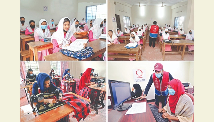 এতিম ছাত্রীদের মুখে হাসি ফুটিয়েছে কাতার চ্যারিটি